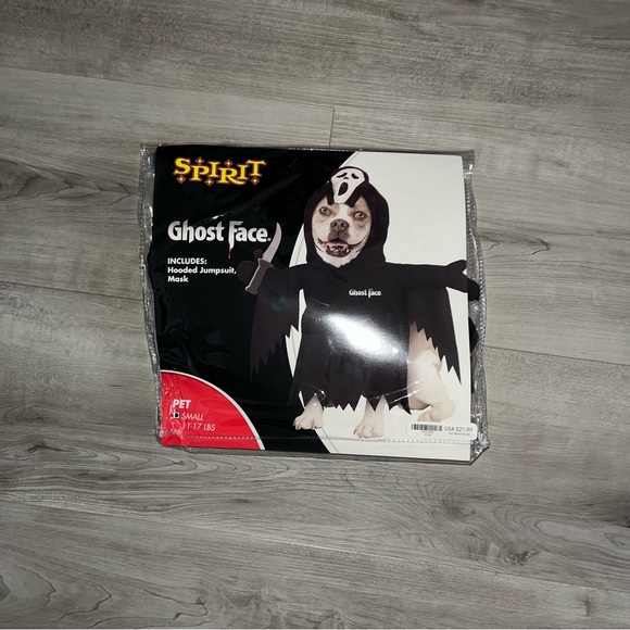 Ghost Face pet Halloween costume small 11-17 pounds - Picture 2 of 12